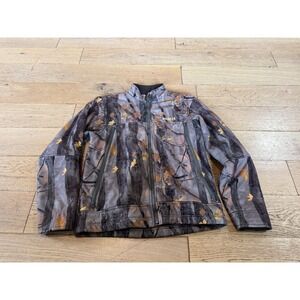 Hy Creek Camo Jacket Full Zip‎ Softshell Hunting Outdoorsman Medium Tall MT